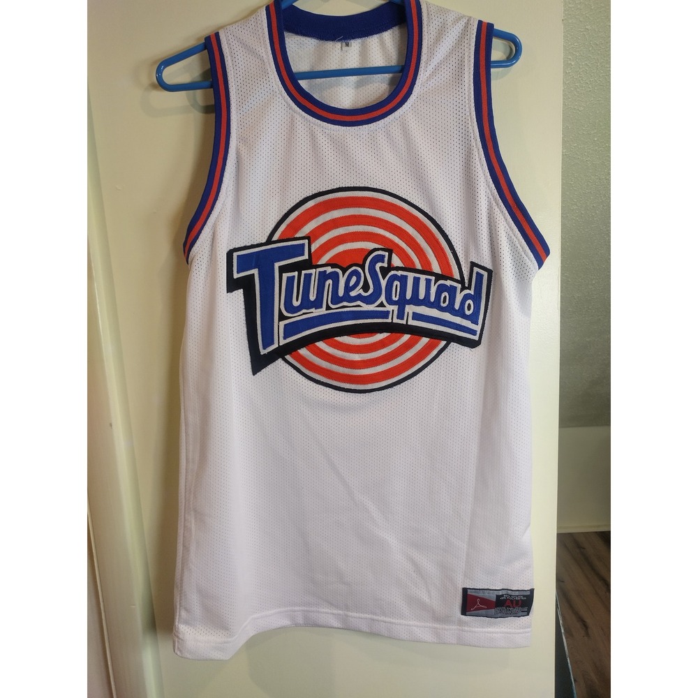 Space Jam Tune Squad Daffy Duck 2 Basketball Jersey White Mens Medium Mesh